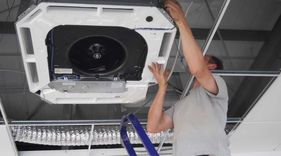 Установка фанкойла Установка фанкойла