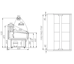 Холодильная витрина Полюс ВХСр-1,2 Полюс ЭКО