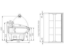 Холодильная витрина Полюс ВХС-1,25 Carboma G110