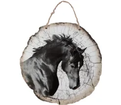 Панно настенное Лошадь (черного цвета) 30x1x30см арт. 885-102