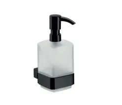 Дозатор для жидкого мыла, Emco, Loft, шгв 70*113*160, прозрачный матовый, Black, 0521 133 01