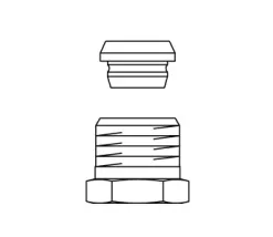 Присоединительный набор, Н ЕК, 1/2", 15, латунь, нажимной винт-никелированный, уплотнение-металлическое (ст.арт.1027155), 1028155