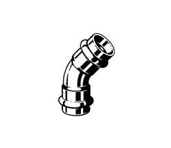 Угол BB 45° Profipress, c SC-Contur, 15 мм, медь, 292348