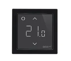 DEVI Терморегулятор DEVIreg™ Smart интеллектуальный с Wi-Fi, черный, 16А