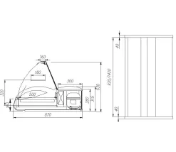 Холодильная настольная витрина Полюс ВХСн-1,0 Арго Люкс